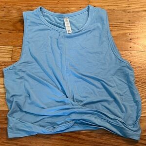 Light blue crop top by Alo Yoga